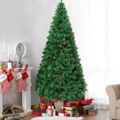 Weihnachtsbaum Künstlicher Tannenbaum Christbaum mit Metallständer 150-240 cm Grün