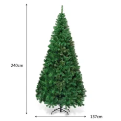 Weihnachtsbaum Künstlicher Tannenbaum Christbaum mit Metallständer 150-240 cm Grün