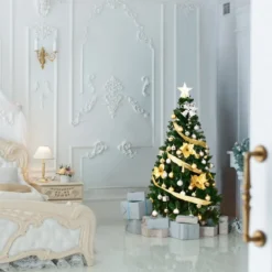 Weihnachtsbaum Künstlicher Tannenbaum Christbaum mit Metallständer 150-240 cm Grün