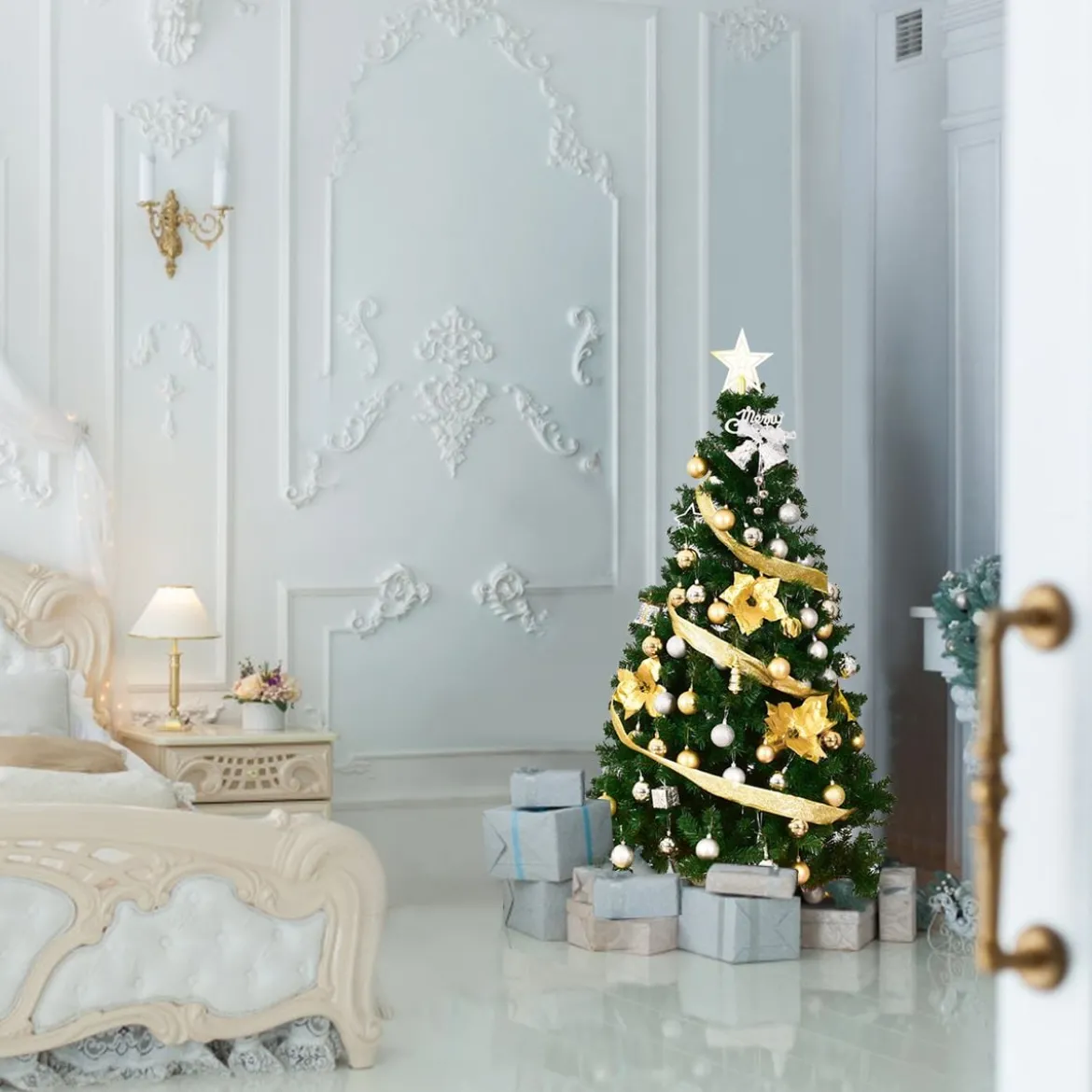 Weihnachtsbaum Künstlicher Tannenbaum Christbaum mit Metallständer 150-240 cm Grün