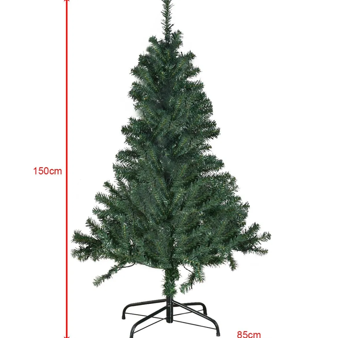 Weihnachtsbaum Künstlicher Tannenbaum mit LED-Lichterketten Christbaum beleuchtet 150cm