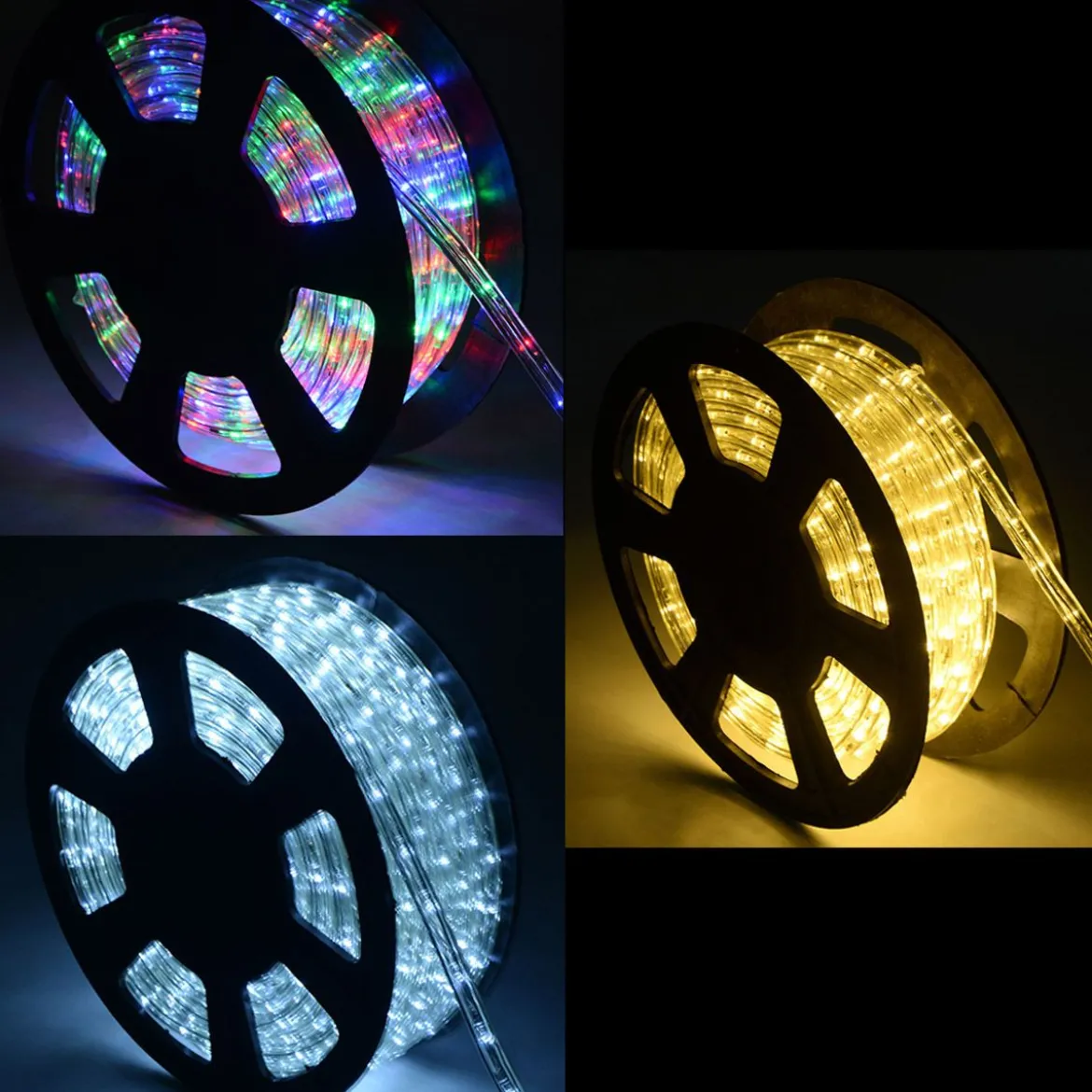 Weihnachtsbeleuchtung 10 M Lichterschlauch Lichterkette für Außen und Innen mit 360 LEDs