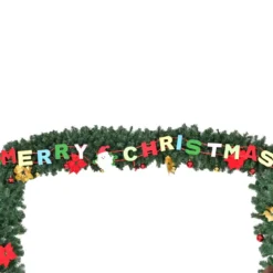 Weihnachtsgirlande Türgirlande Tannengirlande Weihnachtsdeko mit Gestell 274x243cm