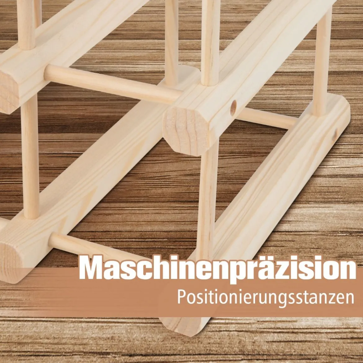 Weinregal aus Holz Flaschenständer Weinständer für 36 Flaschen Flaschenregal Weinflaschenhalter Natur