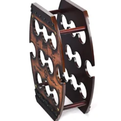 Weinregal 10 Flaschen Weinlagerregal Freistehendes Flaschenregal Braun 45 x 20 x 59 cm
