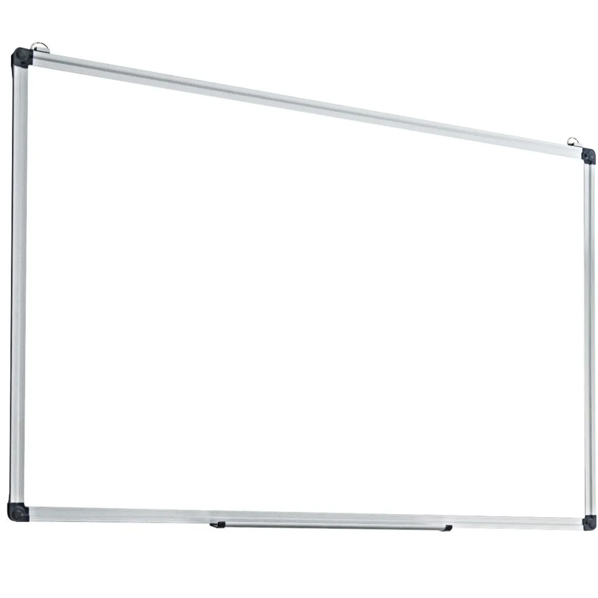 Weißwandtafel mit Abnehmbarer Stiftablage Aluminiumrahmen Magnetisches Whiteboard 50 x 35 cm Weiß
