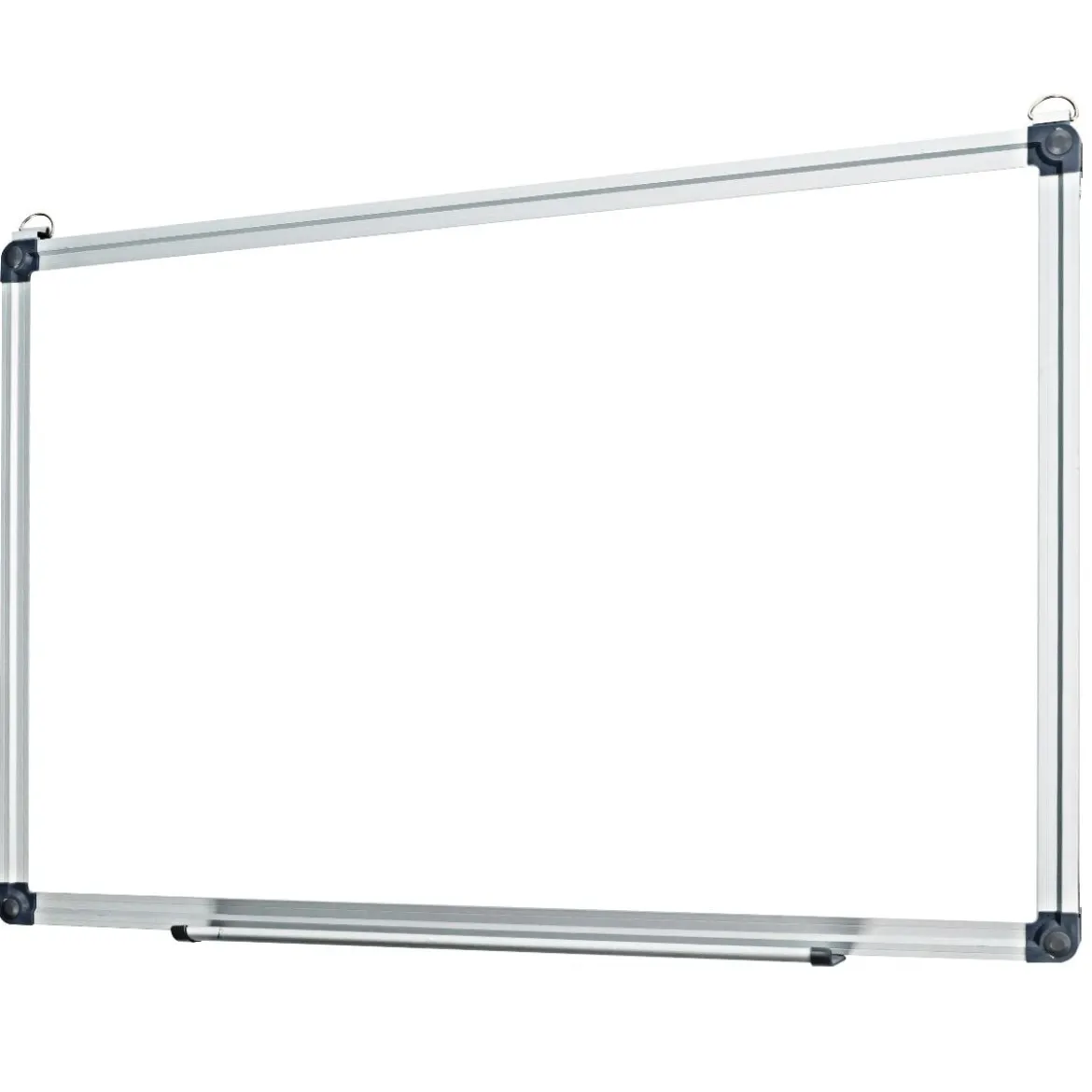 Weißwandtafel mit Abnehmbarer Stiftablage Aluminiumrahmen Magnetisches Whiteboard 50 x 35 cm Weiß
