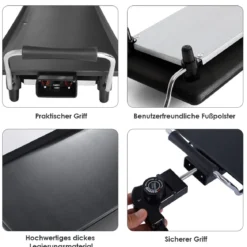 1800 W Elektrische Grillplatte Indoor BBQ Grill Verstellbare Temperatur 90 x 23 cm Schwarz