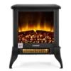 1800W Elektrokamin Kamin Heizung elektrische Kaminheizung 37,5 x 22 x 46 cm Schwarz