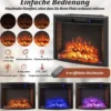 1500W Elektrokamin mit Heizung & Fernbedienung & Überhitzungsschutz Wandkamin Einbaukamin