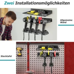 Werkzeugregal Wandregal mit 4 Schlitzen & 36 Bohrlöchern Werkzeug Organizer Werkzeughalter