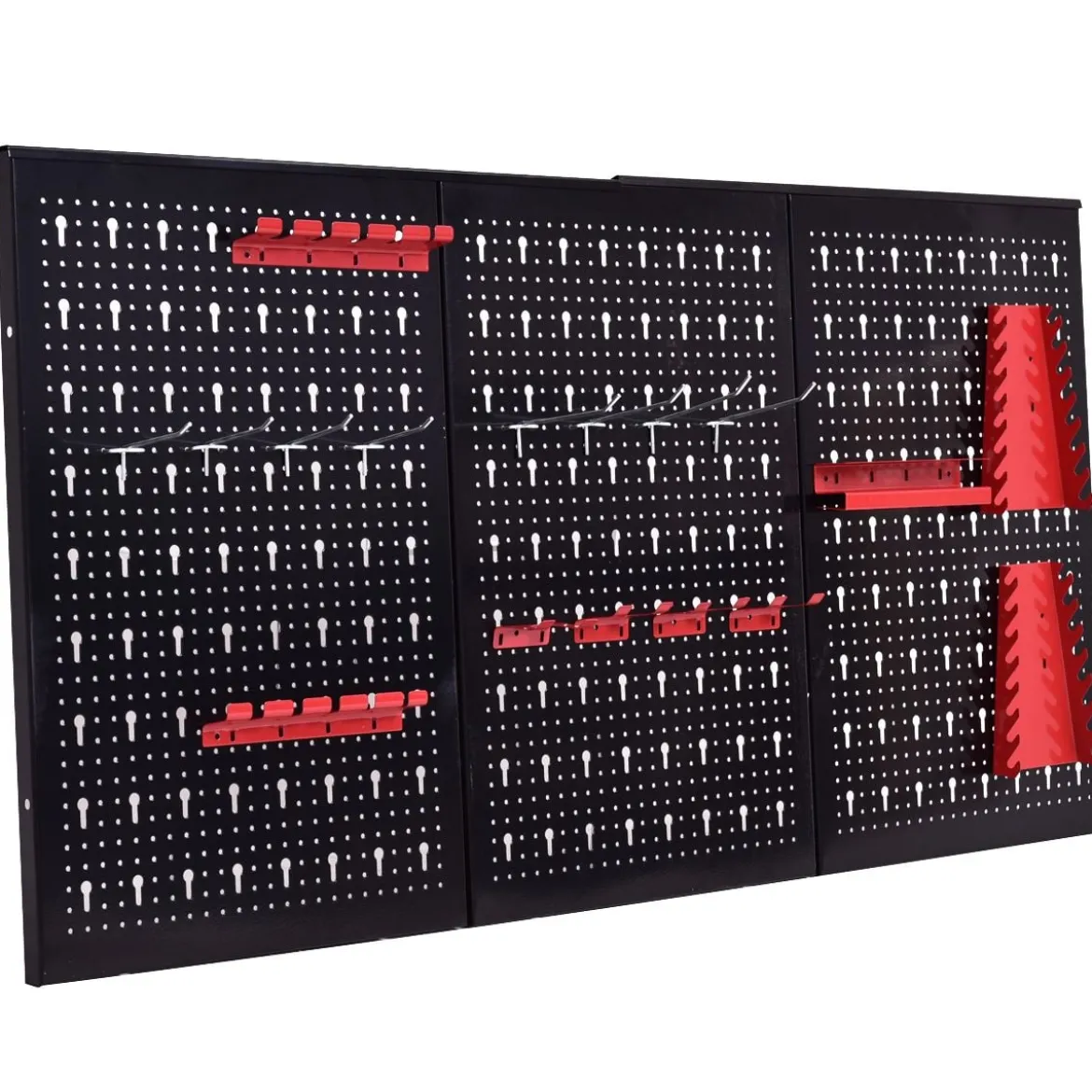 Werkzeugwand Lochwand Werkstattwand mit 17tlg. Werkzeughalter-Set 120x60cm erweiterbar