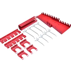 Werkzeugwand Lochwand Werkstattwand mit 17tlg. Werkzeughalter-Set 120x60cm erweiterbar