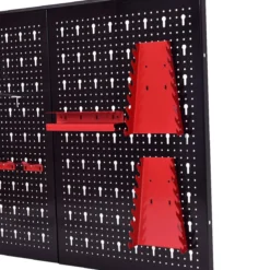 Werkzeugwand Lochwand Werkstattwand mit 17tlg. Werkzeughalter-Set 120x60cm erweiterbar
