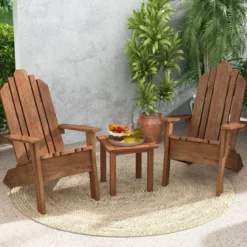 Wetterfester Beistelltisch aus Massivholz mit Gelatteter Tischplatte Gartentisch 44,5 x 44,5 x 43 cm