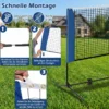 Wetterfestes Badmintonnetz mit 2 Federbällen & Tragetasche Höhenverstellbares Tennisnetz