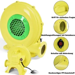 450W Gebläse Elektrischer Ventilator Luftgebläse für aufblasbare Spielzeuge