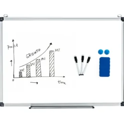 Whiteboard Magnettafel Schreibttafel Wandtafel Memoboard mit Alurahmen 90 x 60 cm