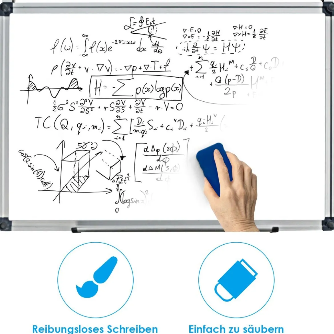 Whiteboard Magnettafel Schreibttafel Wandtafel Memoboard mit Alurahmen 60 x 40 cm
