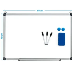 Whiteboard Magnettafel Schreibttafel Wandtafel Memoboard mit Alurahmen 60 x 40 cm