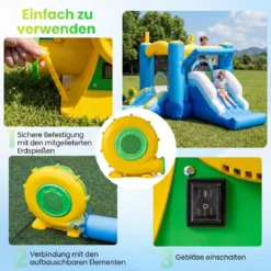 950W Hüpfburge-Gebläse mit Griff & Erdspießen Luftgebläse Radiallüfter