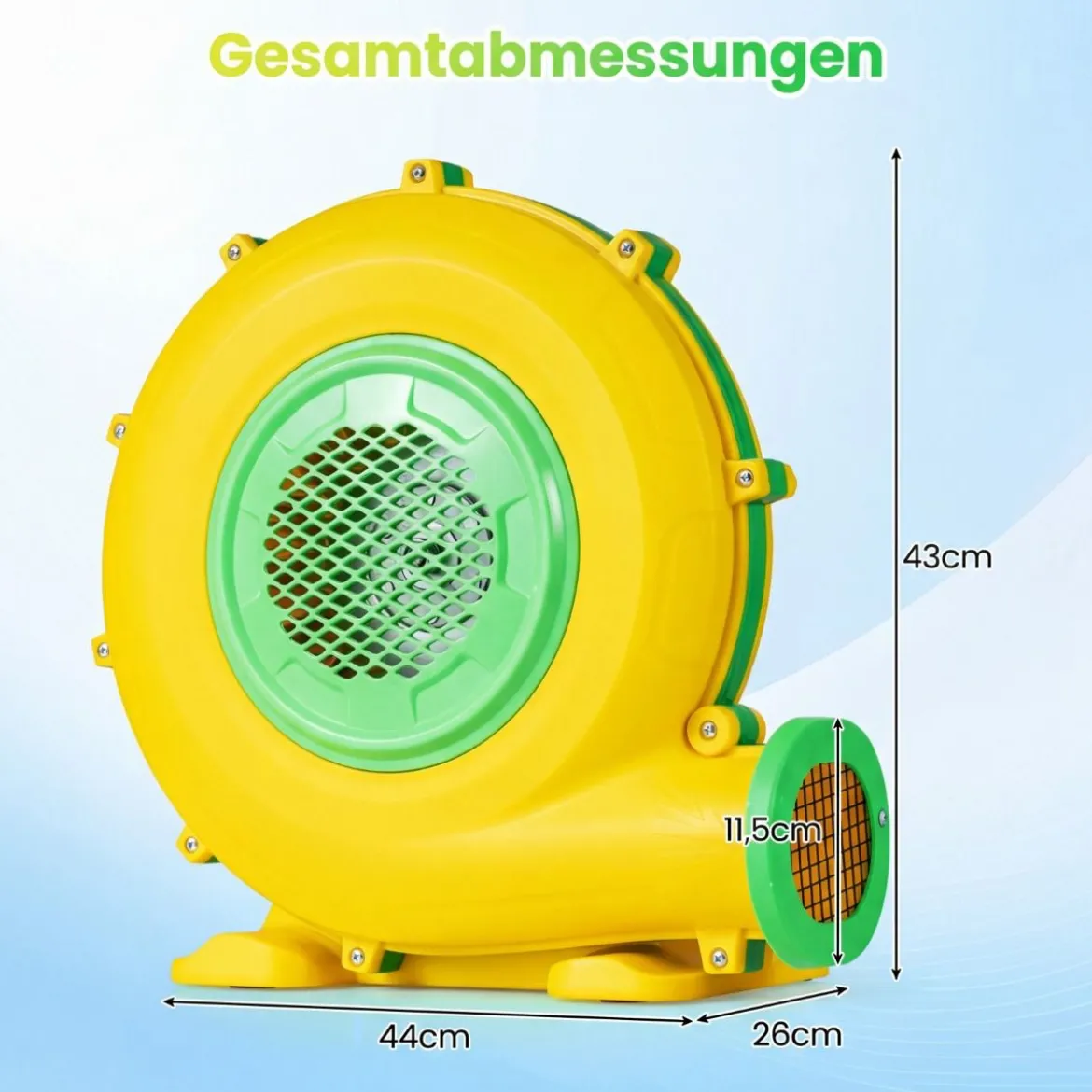 950W Hüpfburge-Gebläse mit Griff & Erdspießen Luftgebläse Radiallüfter