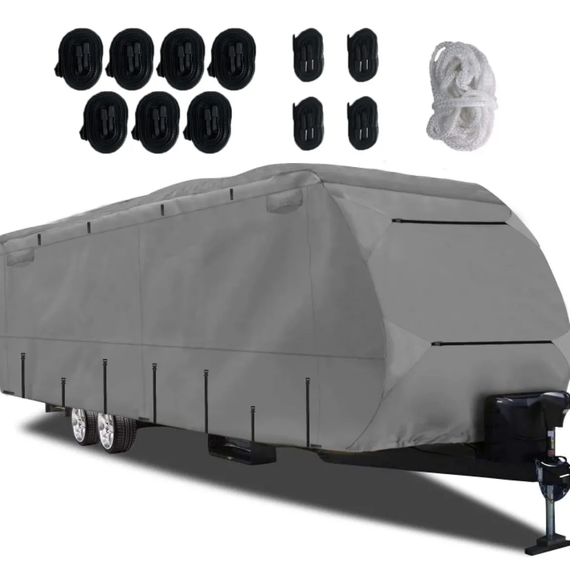 Wohnwagen Abdeckung aus Vliesstoff Schutzhülle für Wohnmobil Abdeckplane 493 x 260 cm