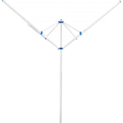 Wäscheschirm Klappbare Wäschespinne Standtrockner Wäscheständer Silbrig 180 x 180 x 190 cm