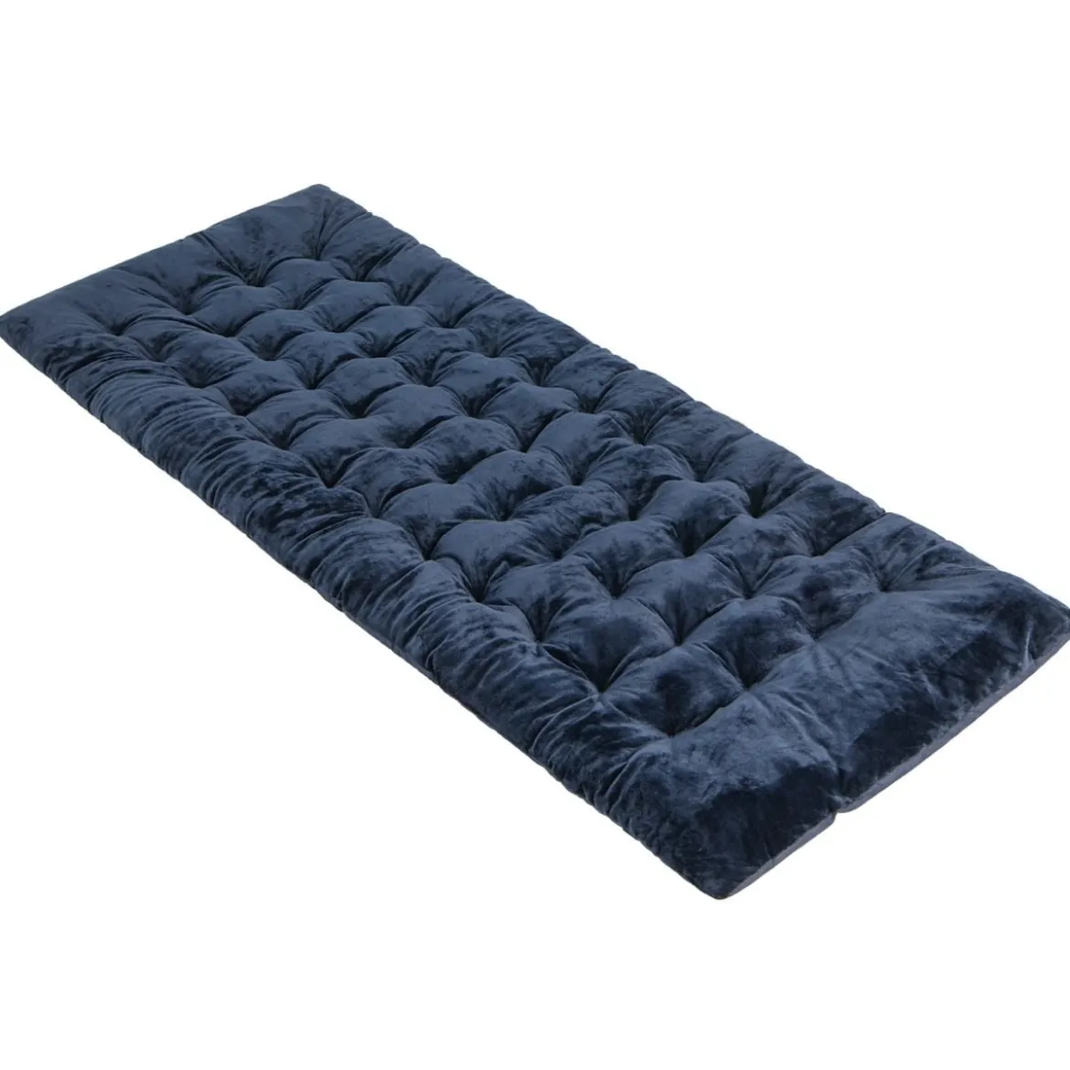 190 x 70 cm Baumwolle Feldbett Auflage 7 cm Dicke Martratze mit 4 Befestigungsbändern Blau