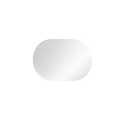 90 x 55 cm beleuchteter Spiegel für Badezimmerwand hinterleuchteter sicherer Spiegel Silber