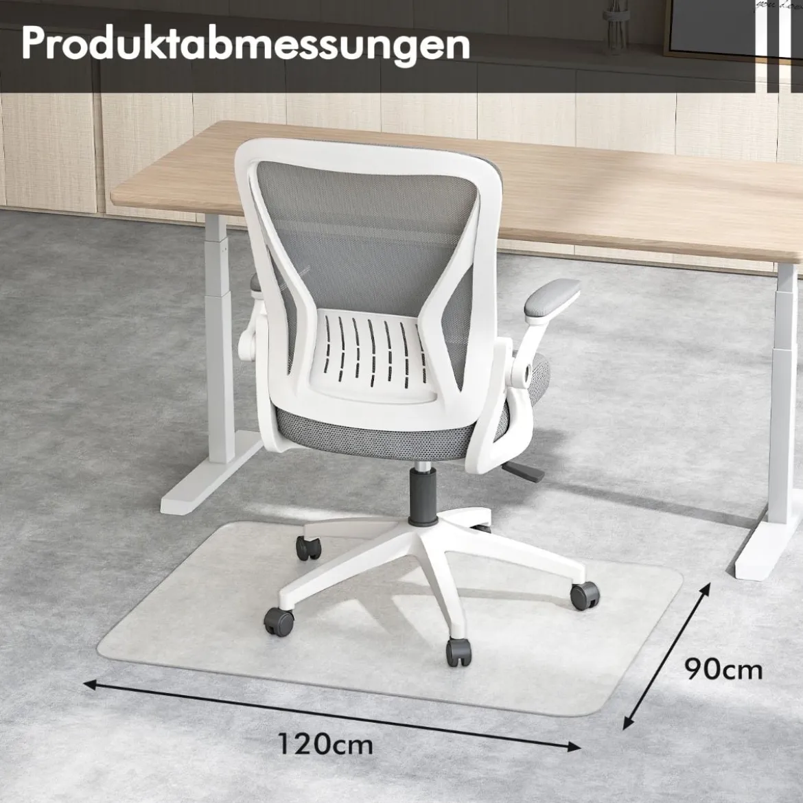 120 x 90 cm Bürostuhlunterlage Transparente PVC-Bodenschutzmatte Bodenschutzmatte