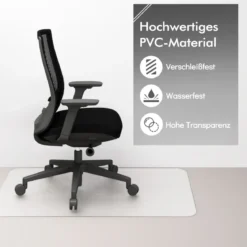 120 x 90 cm Bürostuhlunterlage Transparente PVC-Bodenschutzmatte Bodenschutzmatte