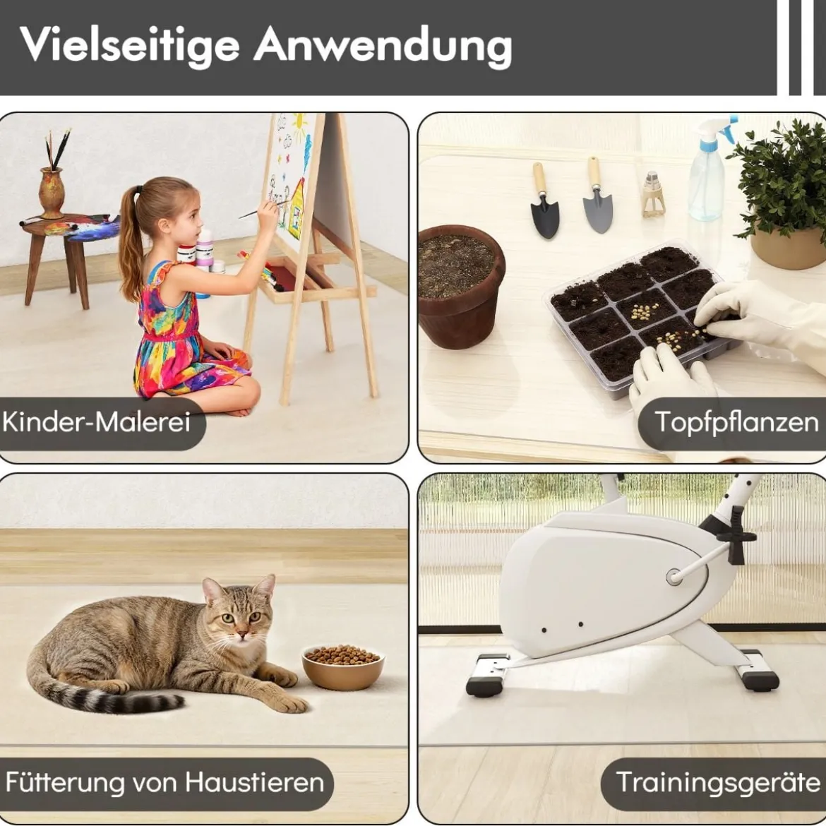 180 x 160 cm Bürostuhlunterlage Transparente PVC-Bodenschutzmatte Bodenschutzmatte