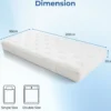 90 x 200 cm Einzelmatratze für Bewegungsisolation & Druckentlastung 20 cm Foam Hybrid Matratze