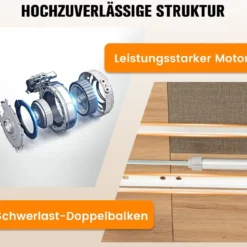 140 x 70 cm Elektrischer Höhenverstellbarer Schreibtisch Eiche