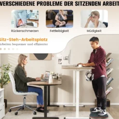 140 x 70 cm Elektrischer Höhenverstellbarer Schreibtisch Natur