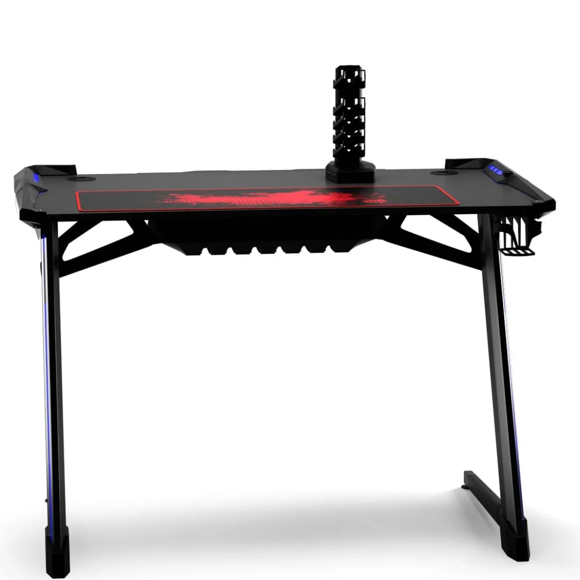 120 x 64 cm Gamingtisch Ergonomischer Computertisch Schreibtisch Racing PC-Tisch mit RGB-Led