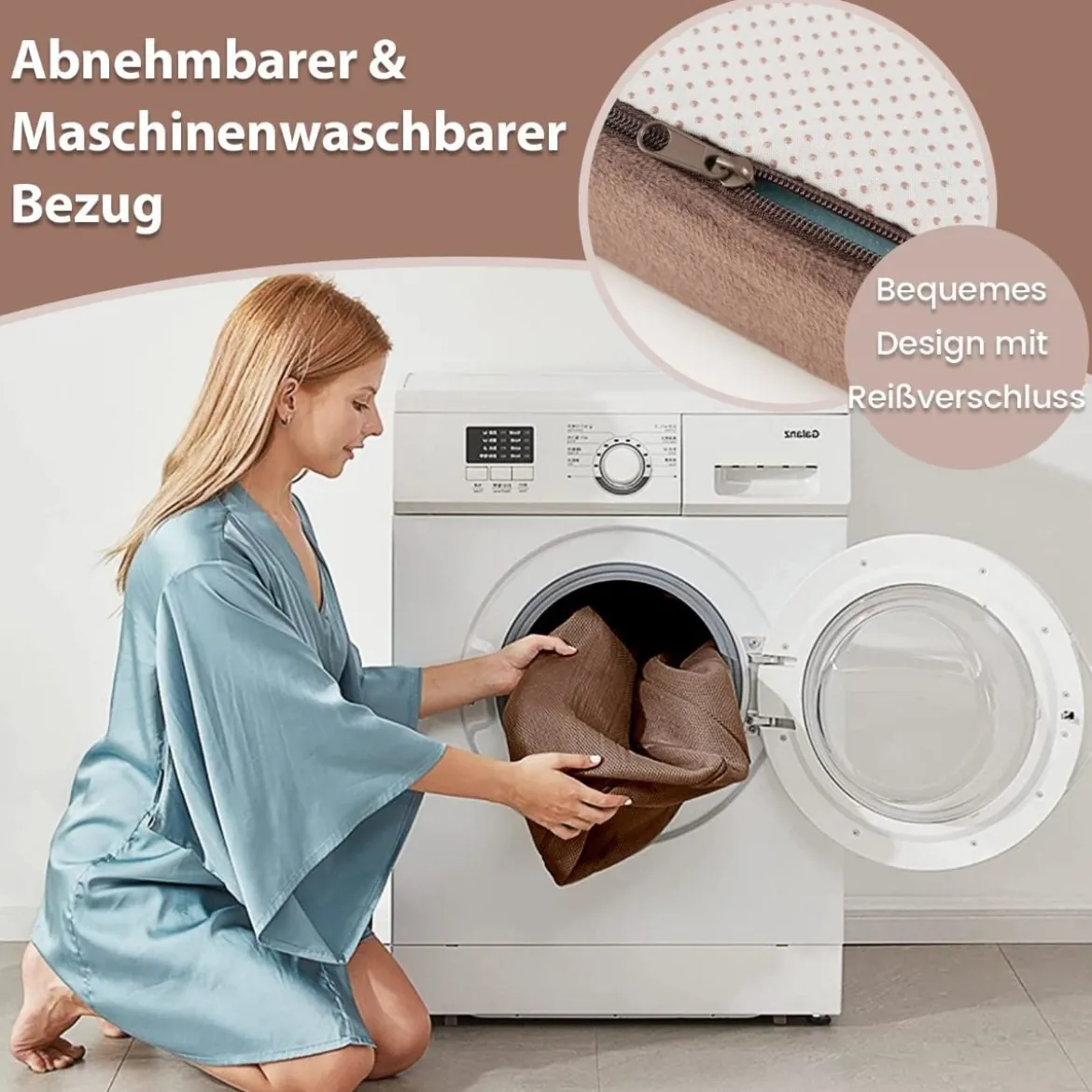 45 x 45 cm Große Memory-Schaum-Sitzkissen 5 cm Dicke Stuhlauflagen Braun