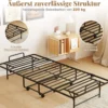 90 x 190 cm Gästebett mit Matratze Klappbares Einzelbett Stabiler Metallbett bis 220 kg belastbar Tragbares Bett Weiß