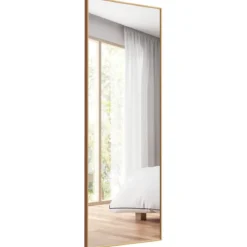 56 x 150 cm HD Ganzkörperspiegel zum Aufhängen oder Anlehnen Wandspiegel Gold