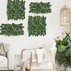300 x 100 cm Künstliches Pflanzenwand Efeublättern Sichtschutz Heckenpflanze Windschutz