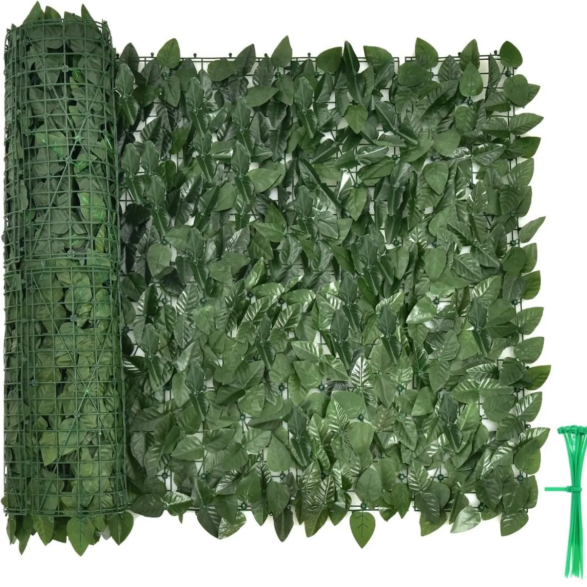 300 x 100 cm Künstliches Pflanzenwand Efeublättern Sichtschutz Heckenpflanze Windschutz