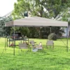 365 x 225 cm Pop-up-Pavillon mit tragbarer Tragetasche 9 Heringe 4 Windseile faltbarer Outdoor-Sonnenschutz Pavillon Beige