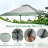 400 x 400 cm Pop-Up-Pavillon UV-Überdachungszelt mit 4 verstärkten Rippen Grün