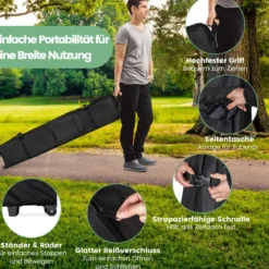 400 x 400 cm Pop-Up-Pavillon UV-Überdachungszelt mit 4 verstärkten Rippen Grün