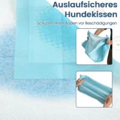 60 x 43 cm (300 Stück) 6-lagige auslaufsichere Haustierpads für Stubenreinheitstraining super absorbierend