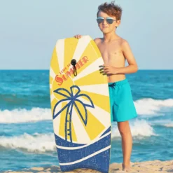 93 x 47 cm Surfboard Bodyboard leichtes Surfbrett für den Pool Sup-Board Gelb