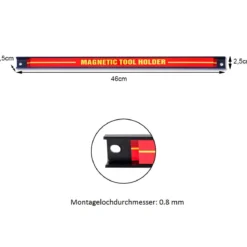 3 x Magnet Werkzeughalter Wand Magnetleiste Set Magnetleiste 46 cm