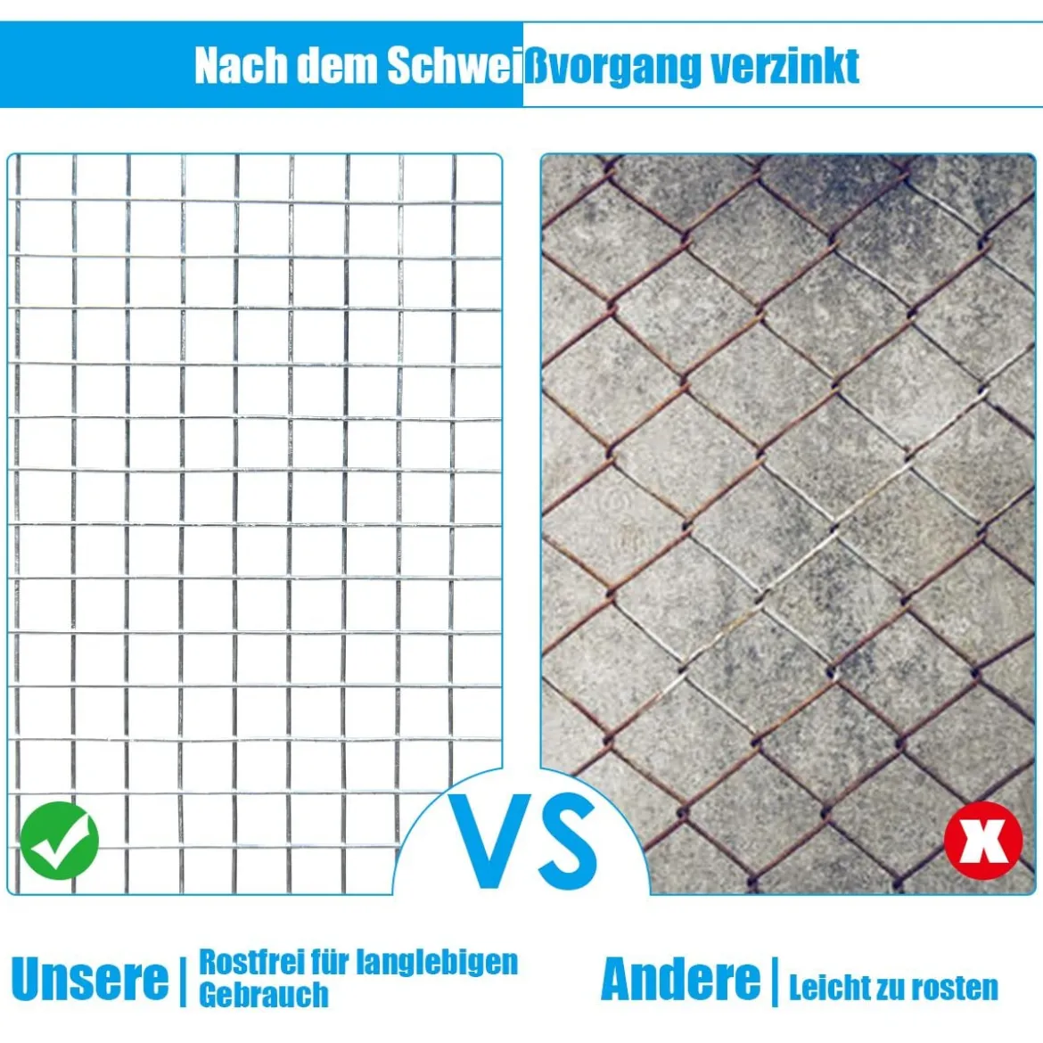 0,9 x 15 M Eisengitter Gewebe mit 7 x 7mm Öffnungen als Baumschutz Stütze