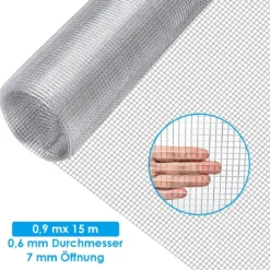 0,9 x 15 M Eisengitter Gewebe mit 7 x 7mm Öffnungen als Baumschutz Stütze